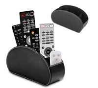 HOMURY 1 pieza negro soporte de control remoto: organizador de escritorio con 5 bolsillos, accesorios de piel sintética para mandos a distancia