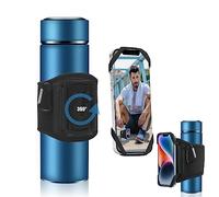 HOMURY Accesorio para Botella de Agua de Gimnasio, 360 °, Soporte para teléfono móvil, Tarjetero, Botella de Agua, Soporte para Botellas, con mosquetón y Funda AirPod para Fitness, Senderismo