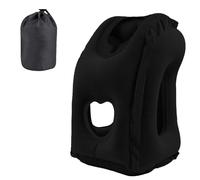 HOMURY Almohada de viaje inflable para el cuello, almohada inflable, almohada de viaje portátil, cojín de apoyo para el cuello, cómodo apoyo para la cabeza y la barbilla para coche, avión, para viajes
