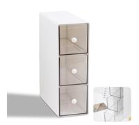 HOMURY Caja de Té Con 3 Cajones: Organizador de Cocina Para Bolsas de Té, Cápsulas de Café y Azúcar - Cajas de Plástico Transparente (23 x 17 x 8 cm)