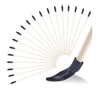 HOMURY Juego de 20 dardos de repuesto de bambú con punta de goma de 43 cm, para tiro con arco, de bambú, juego de flechas de repuesto, para arco de tiro (cabeza de goma, 43 cm)