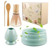 HOMURY Juego de Té Matcha de 5 Piezas - Batidor de Bambú, Ceremonia de Té, Escoba para Polvo