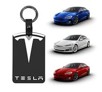 HOMURY Llavero con soporte para tarjetas de llave: funda de silicona para tarjetas con llavero, funda para tarjetas de identificación para Tesla Model 3, accesorios negro, Negro , Schlüssel Karten