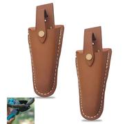 HOMURY Pack de 2 Fundas de Piel para Tijeras de Podar: Funda de Piel para Tijeras de Podar, Portaherramientas, Portacinturones para el Cinturón, Bolsa para Alicates, Tijeras de Podar, Tijeras o Cuchi