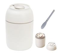 HOMURY Recipiente térmico para comida de 500 ml: recipiente para calentar con cuchara plegable de acero inoxidable, a prueba de fugas, recipiente térmico para alimentos, recipiente térmico de viaje