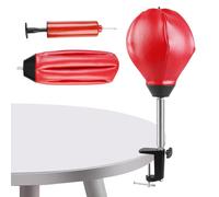 HOMURY Saco de boxeo de escritorio con bomba de aire, saco de boxeo colgante o saco de boxeo de pie, 37 x 16 cm, rojo