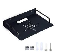 HOMURY Soporte de Pared Universal para router, Estante de Pared pequeño para proyector, Estante de Pared de Aluminio Multiusos, para Caja de TV, router, decodificador, Mini PC, Accesorios de TV