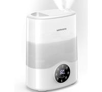 Homvana Humidificador 7L para Dormitorio Gran Habitación Difusor de Aceite de Niebla Caliente y Fría para Bebé Niño y Planta Tecnología Inteligente MistIQ Adaptación Automática Blanco