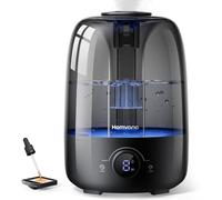 Homvana Humidificador bebes, 4L Top-Fill Cool Mist Super Quiet Humificadores Para Habitacion, de Aire, bebes mocosy tos, Plantas, Humidifier Aceites Esenciales, Umificadores, Night Light (Negro)