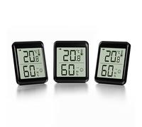 HOMVILLA 3 Piezas Termómetro Higrómetro Digital para Interior Mini Termohigrómetro Indicador Sonriente Termohigrómetro de Medición para Temperatura y Humedad del Casa Medir Ambiente del Hogar