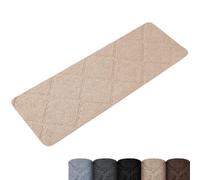 Homwiz Alfombrillas para Escaleras Antideslizantes, 15 Alfombrillas Autoadhesivas Escalones Interiores, Recortables y Reutilizables - Protección para Mascotas, Mayores, Niños (Beige, 76x20 cm)
