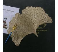 Homxi 2 PCS Manteles Individuales de Mesa, 30 x 44 CM, Ginkgo Hueco, Tapetes Mesa Comedor PVC, Oro