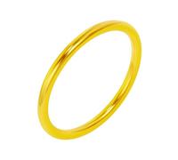 Homxi Anillo Compromiso de Oro Amarillo Mujer 18 K, Redondo Simple 2MM, Anillo Alianzas Mujer Oro Amarillo, Talla 11(51mm)