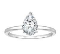 Homxi Anillo de Plata de Ley 925 para Mujer de Compromiso, Gota de Agua con Circonita, Anillo de Matrimonio Plata para Mujer Talla 12(52mm)