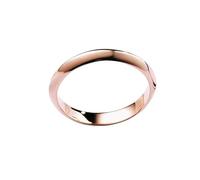 Homxi Anillo de Promesa Mujer Oro Rosa 9K, Redondo Pulido, Anillos Compromiso Oro Rosa Mujer, Tamaño 22(62mm)