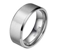 Homxi Anillo Grabado Personalizado de Titanio para Hombre Mujer, Redondo 10MM, Anillo Plata de Compromiso para Hombre Talla 27(67mm)