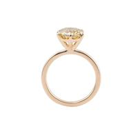 Homxi Anillo Promesa Mujer Oro 18K, 6 Garras Redondo Solitario con Moissanita de 2ct, Anillos Oro Alianza Mujer, Talla 16(56mm)