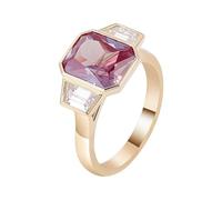 Homxi Anillos Compromiso de Oro de 14 Kilates Mujer, Geométrico con Piedra Preciosa Creada de 1ct, Anillos Compromiso Mujer Oro, Talla 18(58mm)