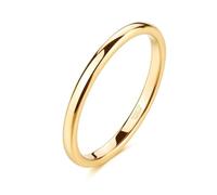 Homxi Anillos con Grabado de Tungsteno para Hombre Mujer, Redondo Pulido 2MM, Anillo de Matrimonio Oro para Hombre Talla 21(61mm)
