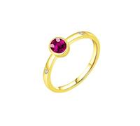Homxi Anillos Mujer de Boda Oro 9K, 4x5 mm Ovalado con Espinela Creada, Anillos Alianza Oro Amarillo Mujer Talla 14(54mm)
