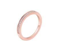 Homxi Anillos Mujer Oro Rosa 9 Kilates Promesa, Media Eternidad Redondo con Moissanita, Anillo Matrimonio Oro Rosa Mujer, Talla 20(60mm)