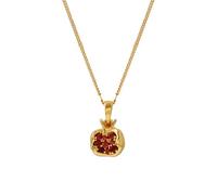 Homxi Collares para Mujer Oro Rojo,Colgante de Cobre Mujer Cadena con Granada Colgantes Collar Mujer Oro Rojo