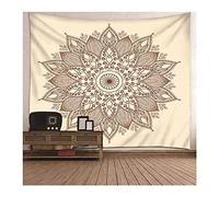 Homxi Decorative Tapestry,(350x256CM) Tapestry for Bedroom,Polyester Tapestry Khaki Tapestry Floral Theme Blossom Pattern