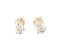 Homxi Pendientes Mujer Oro Amarillo 14 K Modernos, Gota de Agua con Moissanita de 3ct, Pendientes Boda Mujer de Oro