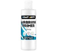 HOMY ARTY Imprimación para Aerógrafo - Imprimación Acrílica Blanco para Aerógrafo, 250ml Secado Rápido Acabado Mate, Pintura Imprimación con Excelente Adherencia en Modelos de Plástico, Metal y Lienzo