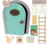HOMYKIDS® Puerta Ratoncito Perez Magica que se Abre y BRILLA | Cuento GRATIS | Certificados Originales | Puerta Raton Perez de la Casita del Ratoncito Perez | Idea Regalo con Cajita Dientes
