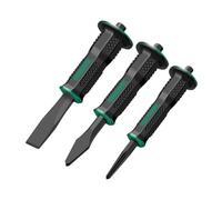 Homyl 3 Piezas Cincel para Albañilería Juego Cinceles Pesados con Protector Cincel para Piedra Y Hormigón Herramientas Manuales de Acero Cromo Vanadio