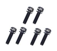 Homyl 6 Piezas Tornillo Manillar Bicicleta Perno Potencia Bicicleta Repuesto Tornillo Potencia Tornillo Fijo Bicicleta Aleación Titanio Ligero Adecuado, M5x20 Negro