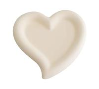 Homyl Bandeja de Tocador Exhibidor de Joyas Perfumería Portavelas Plato Decorativo de Yeso para Organización Adecuado para Uso en Mesa Baño Sala de Estar de, Corazón Beige, Individual