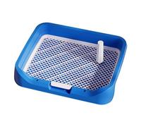 Homyl Bandeja para Perro Bandeja Sanitaria de Mascotas con Rejilla Extraíble Removibles Evitan Salpicaduras Material PP Adecuada para Hogar, Azul