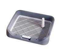 Homyl Bandeja para Perro Bandeja Sanitaria de Mascotas con Rejilla Extraíble Removibles Evitan Salpicaduras Material PP Adecuada para Hogar, Gris