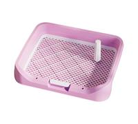 Homyl Bandeja para Perro Bandeja Sanitaria de Mascotas con Rejilla Extraíble Removibles Evitan Salpicaduras Material PP Adecuada para Hogar, Rosa