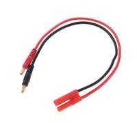 Homyl Cable de Cargador de Batería Lipo con Conector Macho XT60 y Conector Banana Tipo Chapado en Oro de 4 mm - Estilo 1 Rojo + Negro