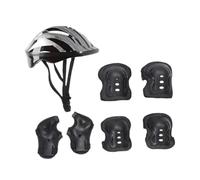 Homyl Casco para Monopatín Infantil, Rodilleras, Casco para Bicicleta, Coderas Multifuncionales Prácticas para Niños Y Niñas, Escalada en Roca, Negro