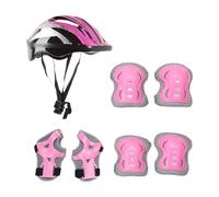 Homyl Casco para Monopatín Infantil, Rodilleras, Casco para Bicicleta, Coderas Multifuncionales Prácticas para Niños Y Niñas, Escalada en Roca, Rosa