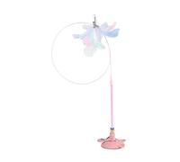 Homyl Cat Teaser Stick con Ventosa Y Juguete para Gatos Y Gatitos Kit de Entrenamiento Interactivo Diseño Desmontable Material de Acero, Rosa