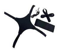 Homyl Entrenador de Fútbol Individual Cinturón Ajustable Cuerda Elástica Material Neopreno para Practicar Control Pase Recepción Adecuado para Niños Adultos, 4 Correas Negro