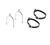 Homyl Estribos para Montar Junto con Correas de Espuelas Aleación Zinc Accesorios PP Tejido Grueso Paquete Ecuestre Masculino Adecuados para Depor