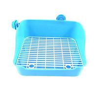 Homyl Inodoro para Roedores, Inodoros para Animales Pequeños con Red, Inodoro para Mascotas para Animales Pequeños, Inodoro de Esquina para S, Inodoro de Ta, Azul