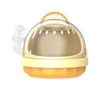 Homyl Jaula Transportadora para Hámster Portátil Caja Pequeña con Botella de Agua Diseño Transparente Ligera Adecuada para Mascotas como Hámsteres Erizos Ch, Amarillo