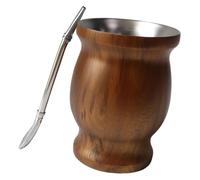 Homyl Juego de Tazas de Yerba Mate con Diseño Anti-quemaduras, 237 Ml (), para Dormitorio, MarrÓn, tal como se describe