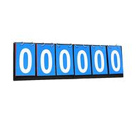 Homyl Marcador Deportivo Tablero Portátil de Resultados Volteable 6 Dígitos Fabricado en PU Metal Ligero Fácil de Limpiar Adecuado para Juegos de T, Azul