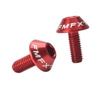 Homyl Paquete de 2 Tornillos de 5x12 Mm de Aleación de Aluminio CNC para Portabotellas de Bicicleta, Rojo