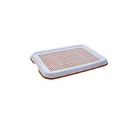 Homyl Potty Tray para Perros Bandeja de Entrenamiento de Baño Bandeja Antideslizante para Cachorros Soporte de Empapador de Malla Fabricado en PP a, Rojo marrón