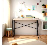HOMYLIN Escritorio plegable para niños, escritorio infantil para habitación infantil, habitación de adolescentes, dormitorio, roble romano