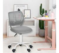 HOMYLIN Juego de 1 Silla de Escritorio para niños, Silla giratoria pequeña sin Brazos con Asiento de Tela y Respaldo de plástico, Asiento Colorido de Altura Ajustable para niños Que estudian y juegan